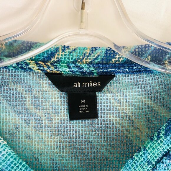 Ali Miles Women's Size PS Petite Small Sheer Knit Floral Top With Tank - Picture 2 of 6